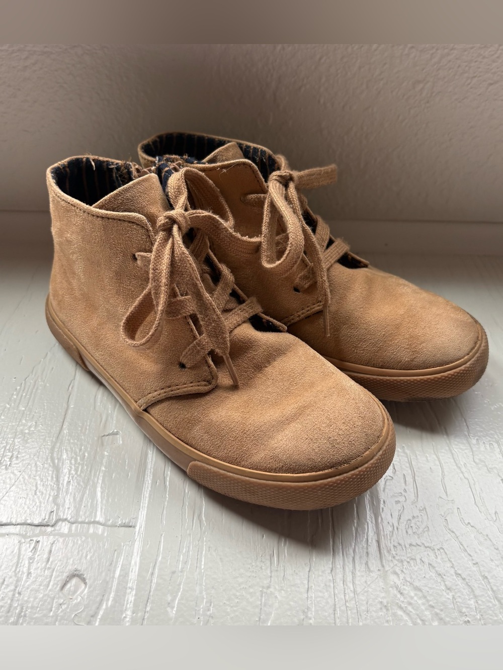 Cat & Jack Tan Suede Ankle Boots Size 12